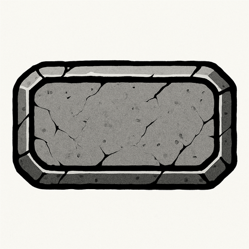 Stone effect button.
In-Game asset.  2d.  High contrast.  No shadows