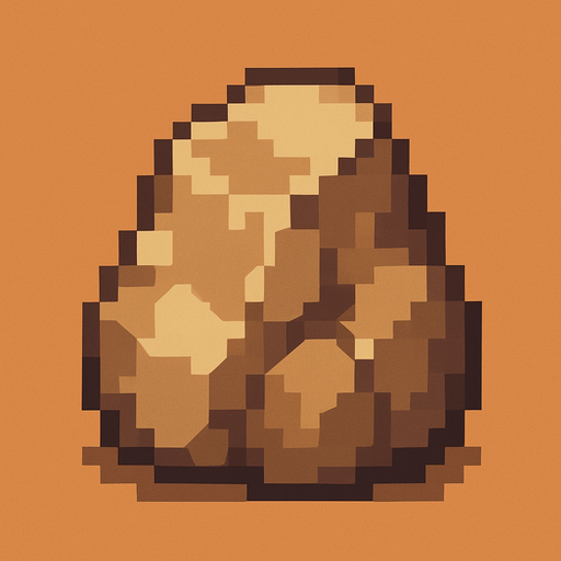 rock, pixelart.
In-Game asset.  2d.  High contrast.  No shadows