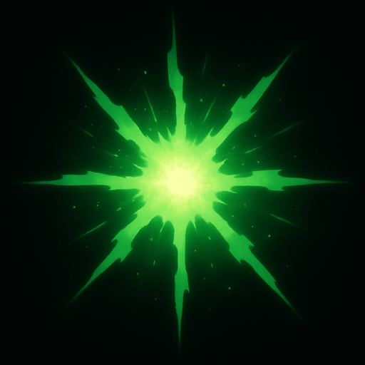 Radiation light effect for VFX.
In-Game asset.  2d.  High contrast.  No shadows