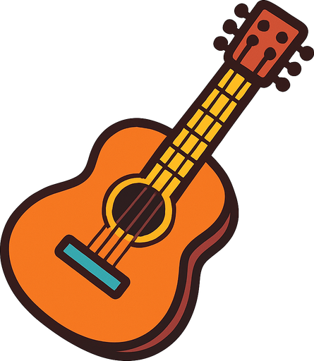 Gitar.
In-Game asset.  2d.  High contrast.  No shadows