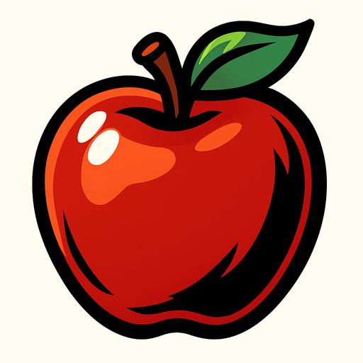 Manzana.
In-Game asset.  2d.  High contrast.  No shadows