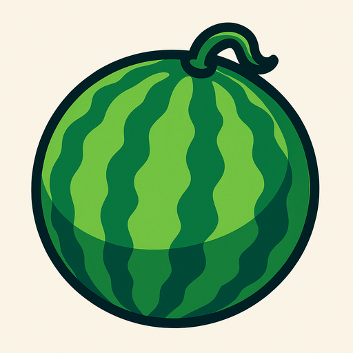 just watermelon picture..
In-Game asset.  2d.  High contrast.  No shadows