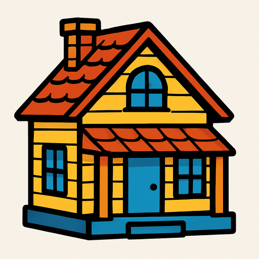 house.
In-Game asset.  2d.  High contrast.  No shadows