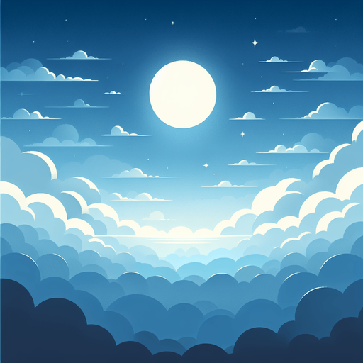 Minimalist Gradient Background (Default Style) 🎨
A smooth gradient sky transitioning from light blue to deep blue.
Optionally, add a subtle parallax effect with slow-moving clouds.
This style keeps the game clean and visually appealing..
Single Game Texture.  In-Game asset.  2d.  Blank background.  High contrast.  No shadows