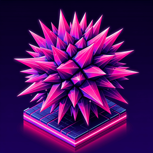 neon for obstacle in endless runner game, like a spiky obstacle but still many rectangle or angled surfaces, not round, pink neon colors.
Single Game Texture.  In-Game asset.  2d.  Blank background.  High contrast.  No shadows. neon. polygon shapes