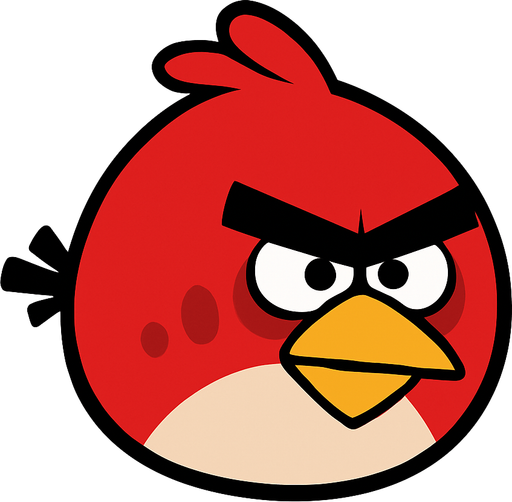 Angry birds red.
In-Game asset.  2d.  High contrast.  No shadows
