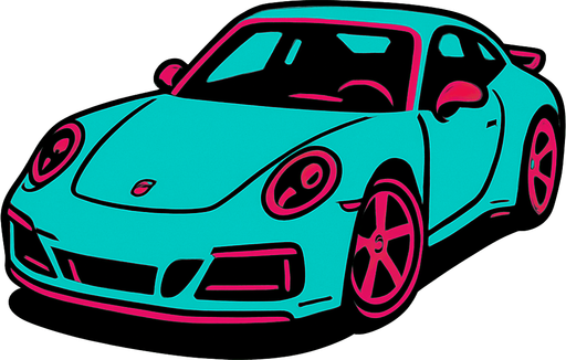 porsche.
In-Game asset.  2d.  High contrast.  No shadows