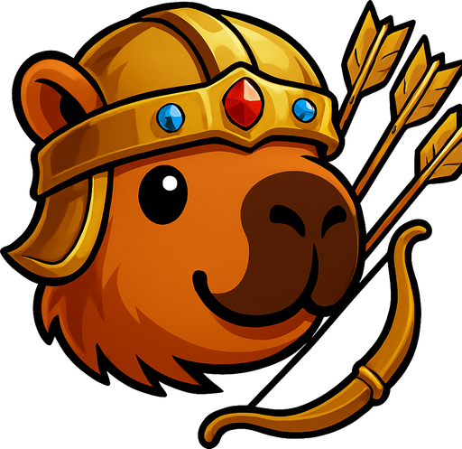 Has el casco dorado con gemas. Quitale la espada. Has un arco dorado y ponle 3 flechas doradas. Damela si fondo.