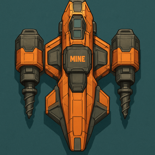 mine spaceship top view.