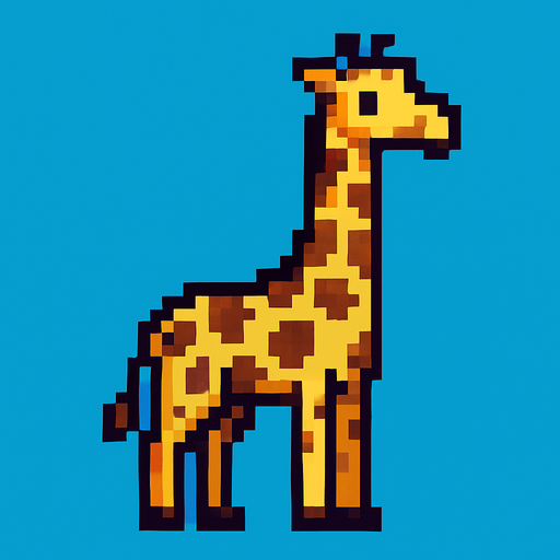 Giraffe
Pixel.
In-Game asset.  2d.  High contrast.  No shadows