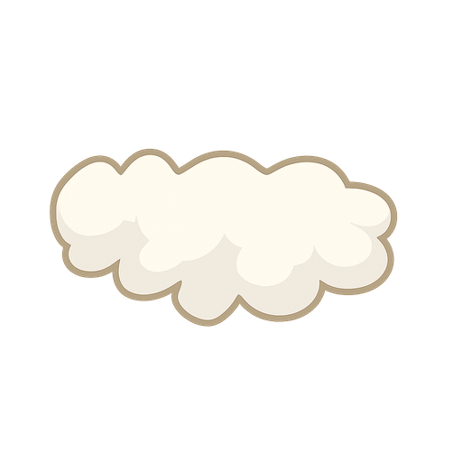 Cloud. No background. Transparent background. Blank background. No shadows. 2d. In-Game asset. flat