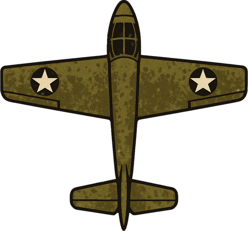 military, old, glider aircraft, top view.
In-Game asset.  2d.  High contrast.  No shadows