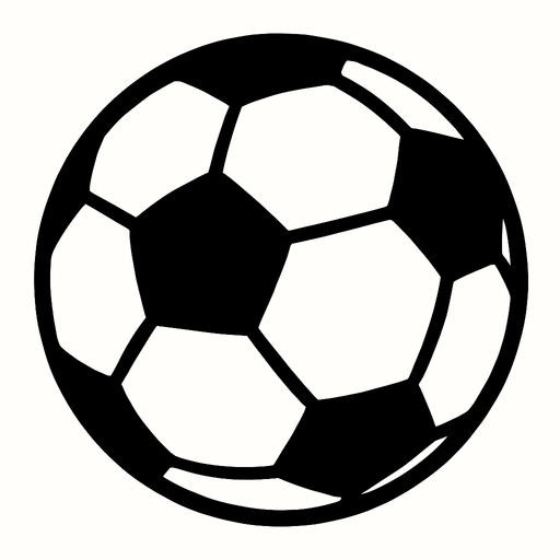 soccer ball.
In-Game asset.  2d.  High contrast.  No shadows