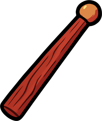 davul çubuğu.
In-Game asset.  2d.  High contrast.  No shadows