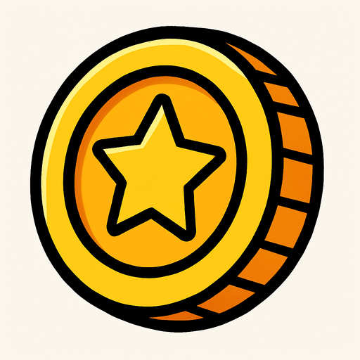 Coin.
In-Game asset.  2d.  High contrast.  No shadows