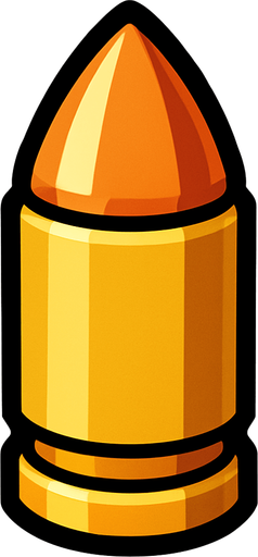 Bullet.
In-Game asset.  High contrast.  No shadows