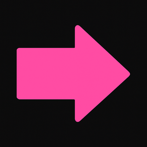 Flèche rose.
In-Game asset.  2d.  High contrast.  No shadows