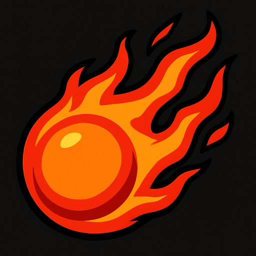 ateş topu.
In-Game asset.  2d.  High contrast.  No shadows