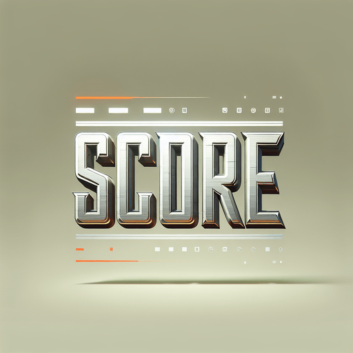 Generate an image of the word "Score" in a clean, bold, and modern font. The text should be centered on a plain or slightly textured background, making it suitable for a video game UI. The font should be simple yet eye-catching, with a slight glow or shadow effect to enhance readability..
Single Game Texture.  In-Game asset.  2d.  Blank background.  High contrast.  No shadows