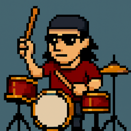 he is holding drumstick