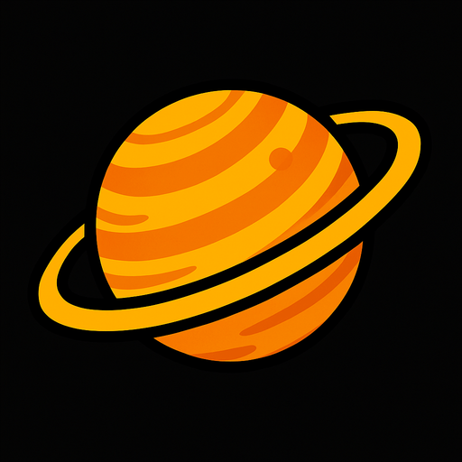 Saturn.
In-Game asset.  2d.  High contrast.  No shadows