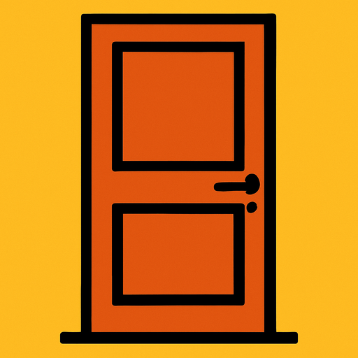 door shut.
In-Game asset.  2d.  High contrast.  No shadows