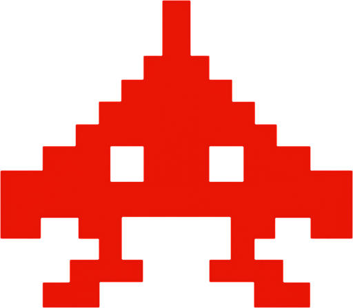 nave de space in vader de pixeles.
In-Game asset.  2d.  High contrast.  No shadows