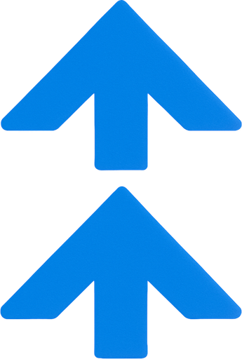 dobble arrow pionting up.
In-Game asset.  2d.  High contrast.  No shadows