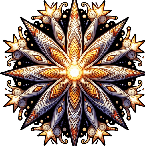 Beautiful Bright Star, highly detailed Single Game Texture. In-Game asset. 2d. Blank background. High contrast. No shadows.