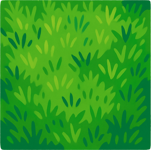 Un asset cuadrado 2000*2000 de un campo de cesped, estilo lineless.
In-Game asset.  2d.  High contrast.  No shadows