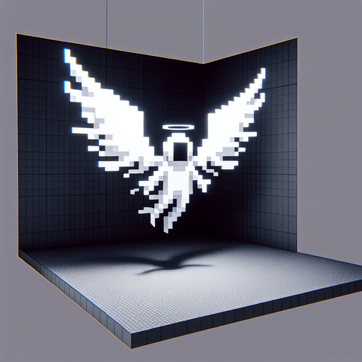 8-bit. cartoon. front view. flying final boss. white. Single Game Texture. In-Game asset. 2d. Blank background. High contrast. No shadows.