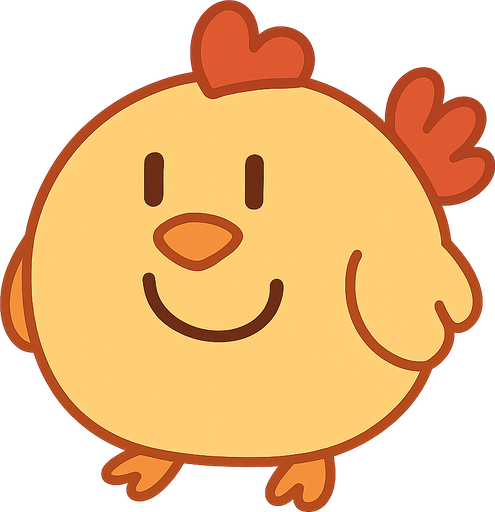 ball chicken. No background. Transparent background. Blank background. No shadows. 2d. In-Game asset. flat