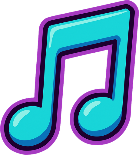 Music Note.
In-Game asset.  2d.  High contrast.  No shadows