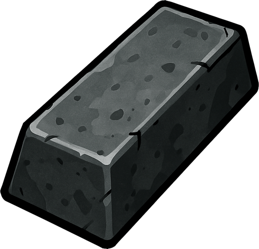 gray iron bar.
In-Game asset.  High contrast.  No shadows
