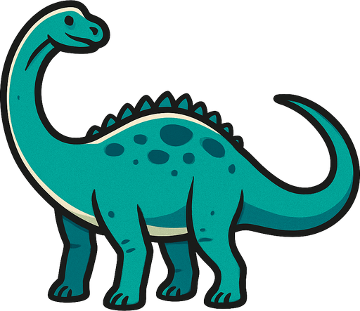 Diplodocus.
In-Game asset.  2d.  High contrast.  No shadows