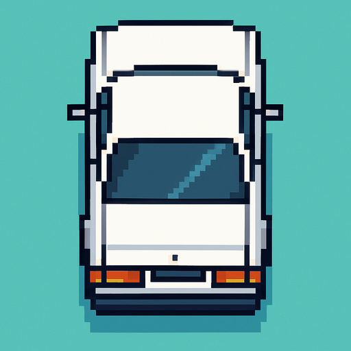 pixel art tofaş bird's eye view.
In-Game asset.  2d.  High contrast.  No shadows