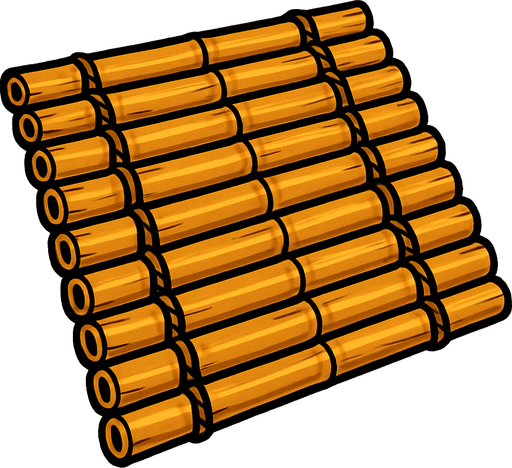 Bambu mat.
In-Game asset.  2d.  High contrast.  No shadows