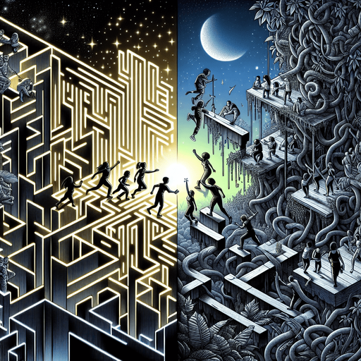 When describing a challenge's image, make it visual and engaging. Here's a structure to follow:

Visual Elements: Describe key objects, characters, or settings.
Mood/Atmosphere: Set the tone (fun, intense, adventurous).
Action/Scenario: Highlight what’s happening in the challenge.
Example 1 (Puzzle Challenge):
"A glowing maze with shimmering walls. Friends work together to guide a light orb through the twisting paths under a starry sky."

Example 2 (Action Challenge):
"An ancient jungle temple surrounded by vines and traps. Players leap across crumbling platforms to escape a rising flood of lava.".
Single Game Texture. In-Game asset. 2Template Text for Challenge:
Template Structure:
Challenge Name
Objective
Instructions
Reward/Point System
Example Template:

Challenge Name: Lava Leap
Objective: Cross the temple without falling into the lava.
Instructions: Use the arrow keys to jump between platforms. Time your jumps carefully to avoid obstacles.
Reward: Earn 10 points for each successful jump and a bonus for completing the level quicklyd. Blank background. High contrast. No shadows.