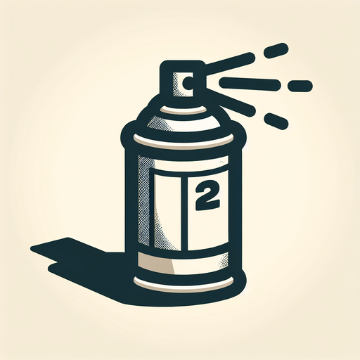 a spray can.
Single Game Texture. In-Game asset. 2d. Blank background. High contrast. No shadows.
