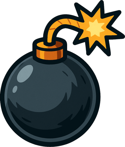 Bomb.
In-Game asset.  2d.  High contrast.  No shadows