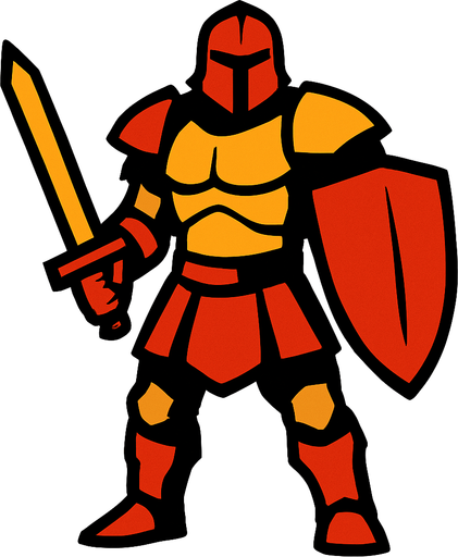 Warrior.
In-Game asset.  2d.  High contrast.  No shadows