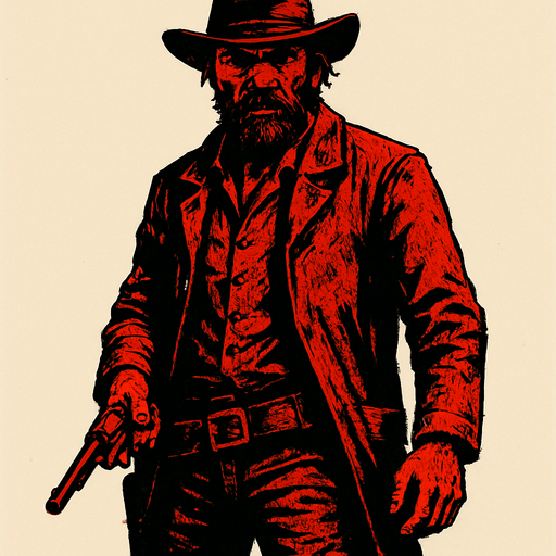 Make me a enemy for RDR2.
In-Game asset.  2d.  High contrast.  No shadows