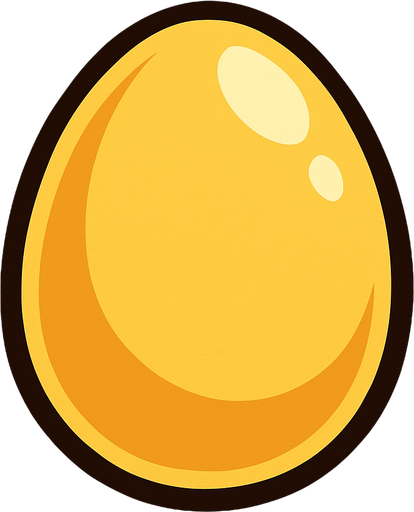 Egg.
In-Game asset.  2d.  High contrast.  No shadows