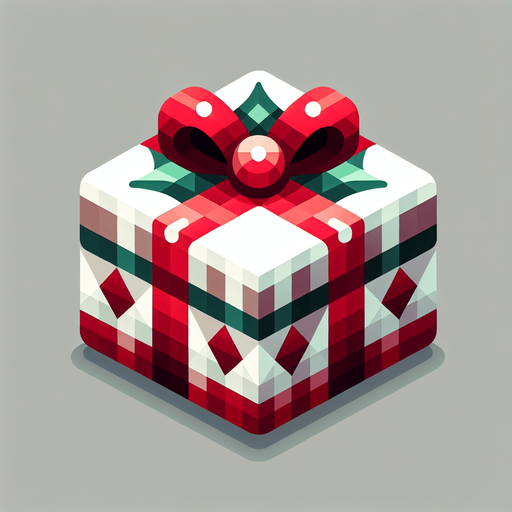 christmas gift.
Single Game Texture. In-Game asset. 2d. Blank background. High contrast. No shadows.