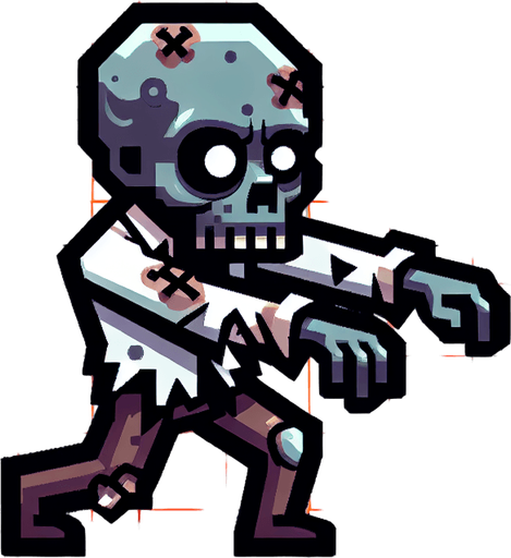 zombie top view gif.
Single Game Texture. In-Game asset. 2d. Blank background. High contrast. No shadows.