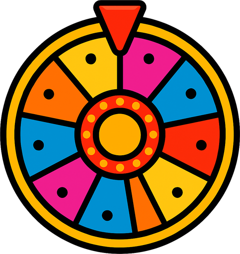 Fun çark.
In-Game asset.  2d.  High contrast.  No shadows