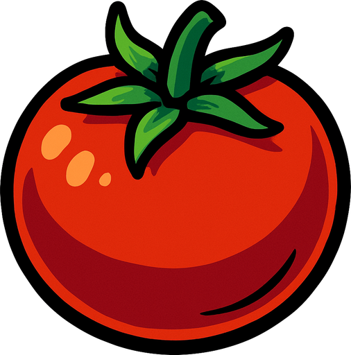 tomato.
In-Game asset.  2d.  High contrast.  No shadows