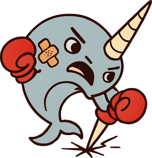 stabbing the floor with horn
