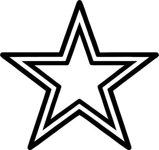 Double the black border of the star