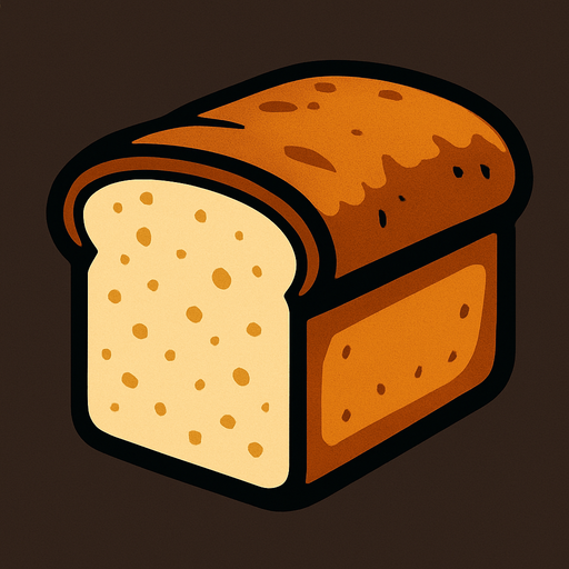 Bread.
In-Game asset.  2d.  High contrast.  No shadows